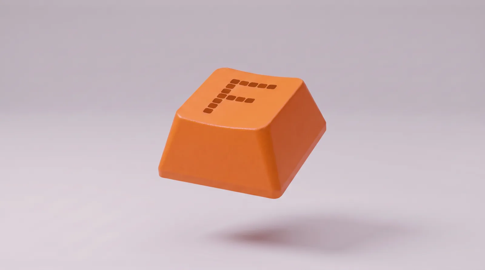 The orange F keycap